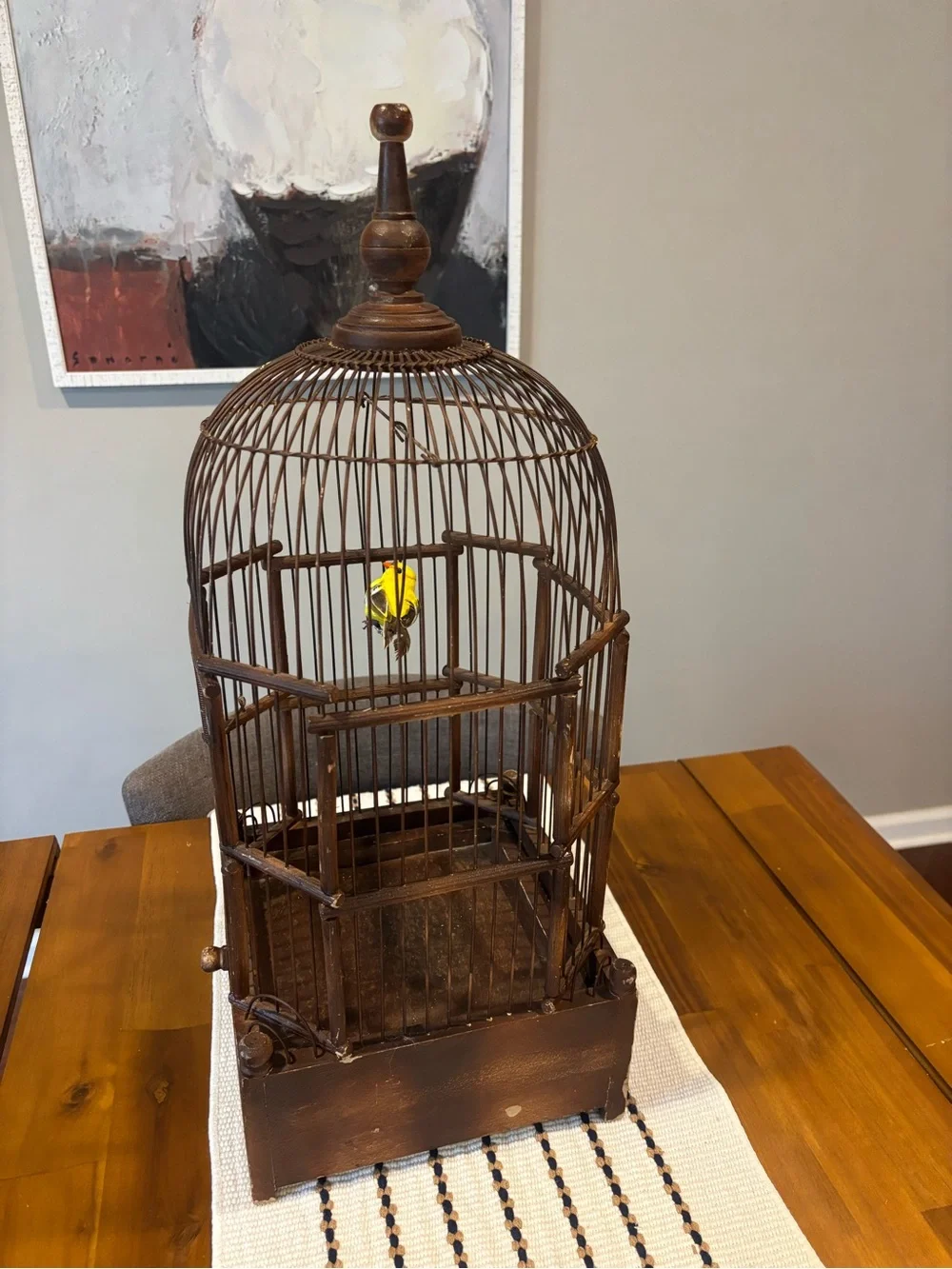 Late 19th-Century Wooden Birdcage